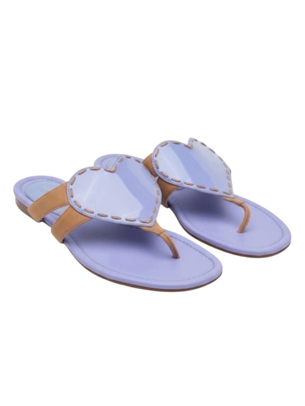 Sergio Rossi ❤︎︎ Heart Shaped Thong Leather Sandals ❤︎︎ Cornflower Blue ❤︎︎ 36 - Picture 2 of 16